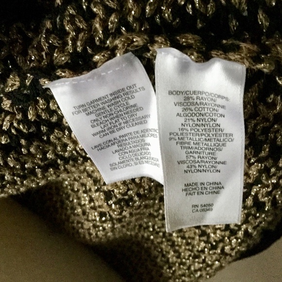 Jones New York Black and Metallic Gold Cardigan PM - Picture 8 of 8